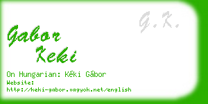 gabor keki business card